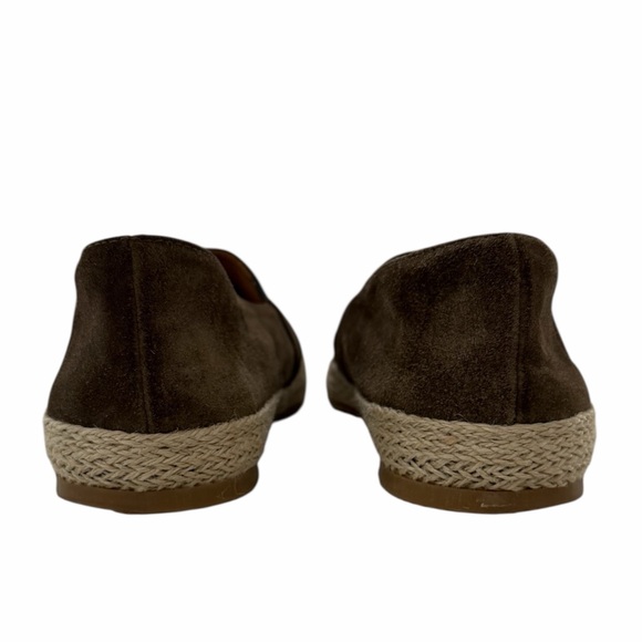 Paul Stuart brown dark olive suede slip ons - Picture 5 of 11